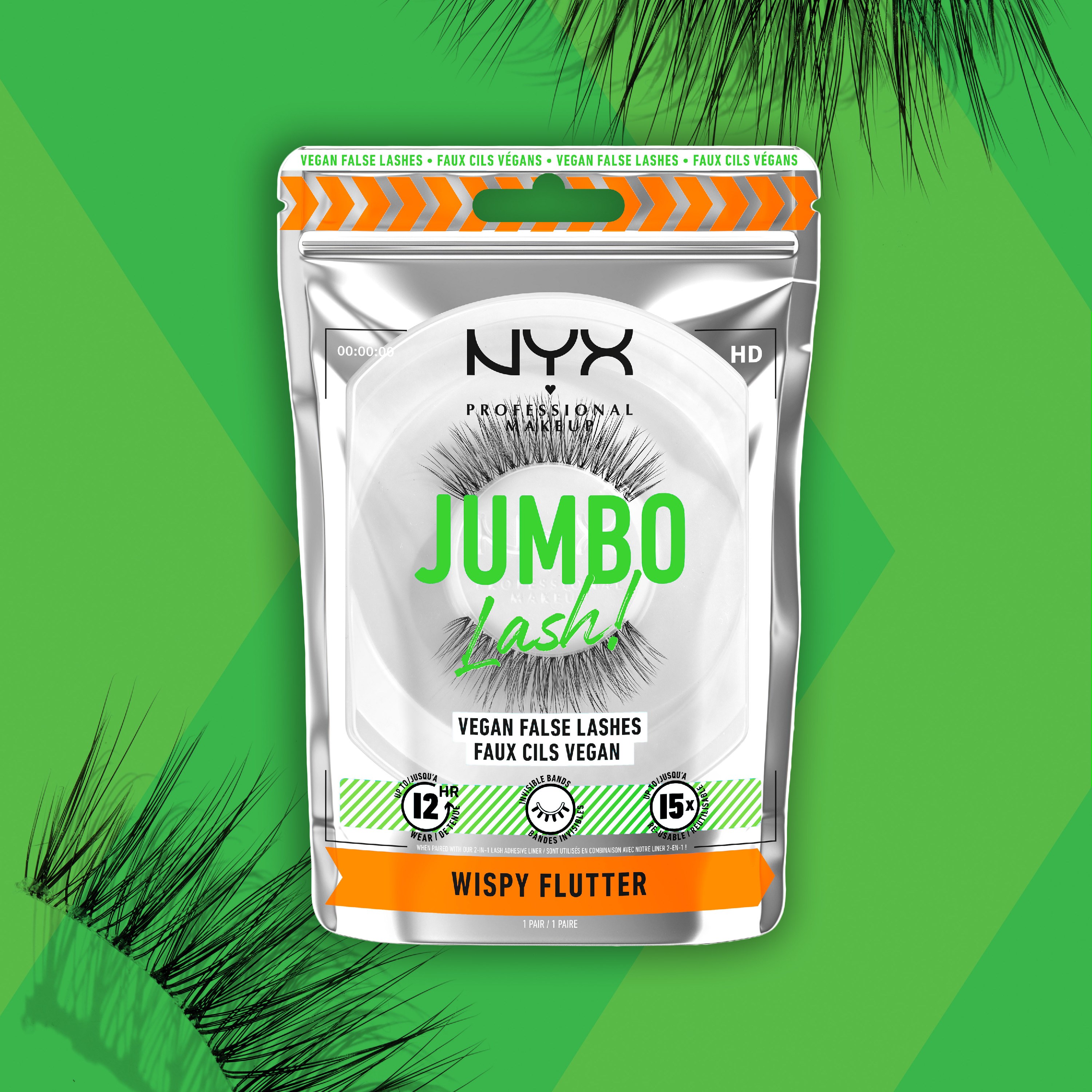 NYX PROFESSIONAL MAKEUP Jumbo Lash! Vegan False Lashes 03 Wispy Flutt (obrázok 4)