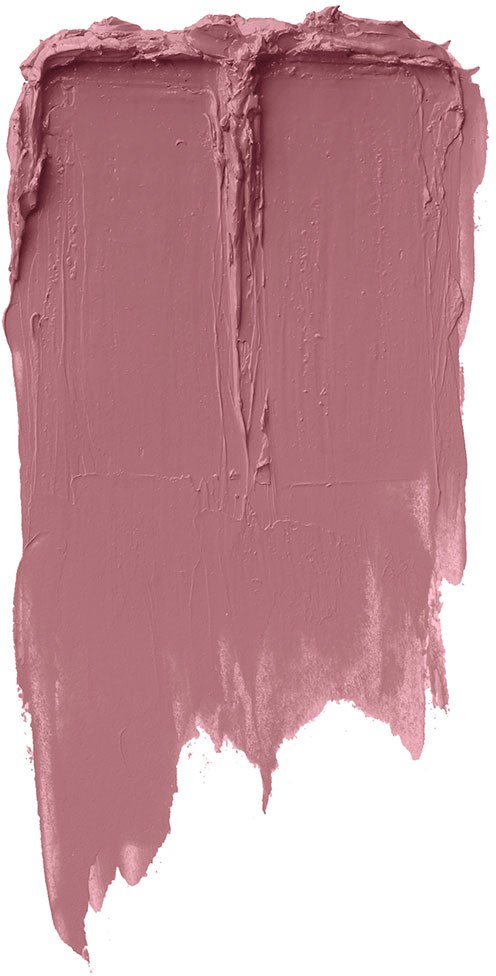 Ett rosa läppstiftstift med ojämna kanter och en lång sträcka som sträcker sig nedåt.