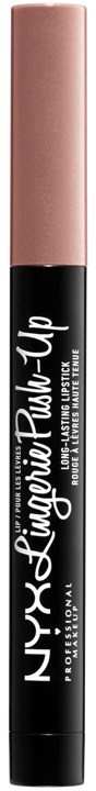 Ein schwarzer und rosa NYX Eyeliner-Bleistift mit Markenname und Produktbeschreibung.