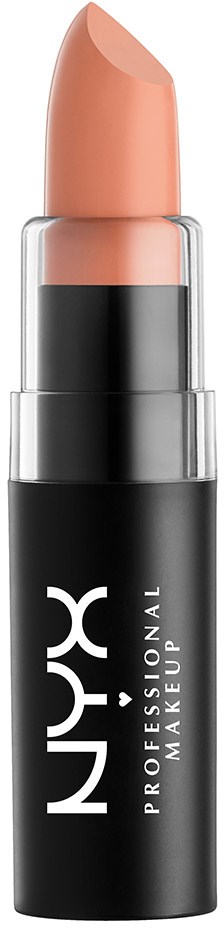 En läppstift med beige färg i ett svart rör från NYX Professional Makeup.