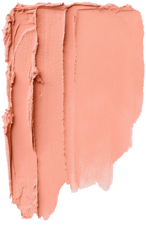 En provbit av persikofärgad makeup eller färg med texturerade och släta områden.