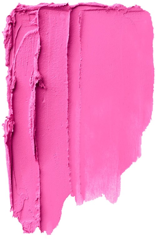 Ett smör av rosa läppstift eller färg med texturerade drag och en ljus färg.