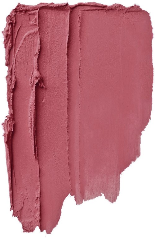 En rougeaktig make-up prov med texturerade kanter och slät mitten.
