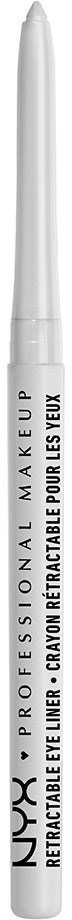 Vit penna med texten: 'NYX PROFESSIONAL MAKEUP RETRACTABLE EYELINER'.