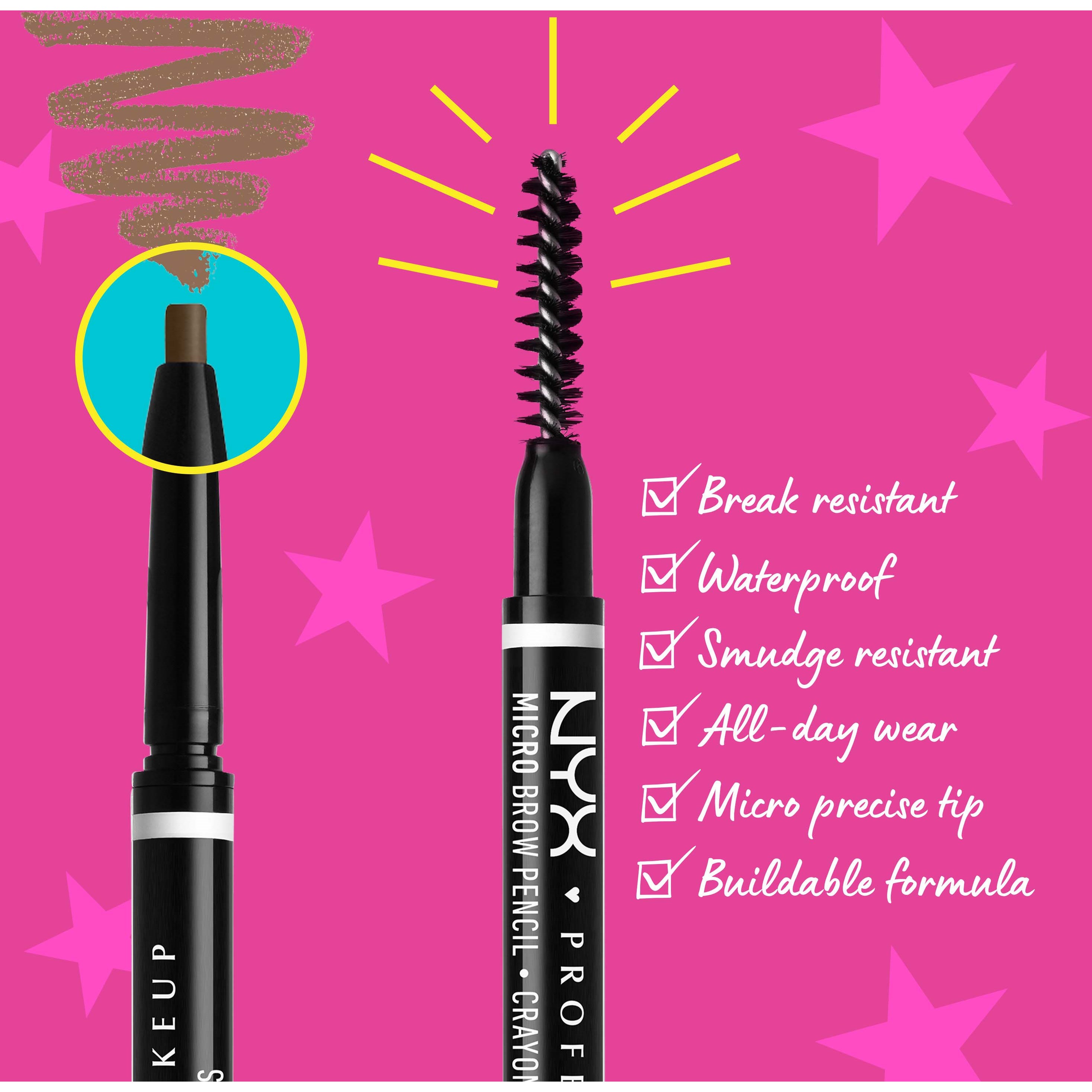 NYX PROFESSIONAL MAKEUP Makeup Micro Brow Pencil 16 Grey 0,09g - Kred (obrázok 3)
