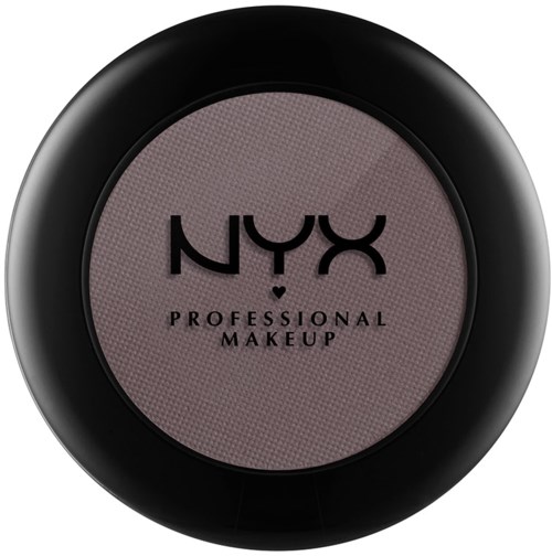 Rundt NYX Professional Makeup kosmetikkapsel med grått lock, svart varumärkeslogga och produktetikett.