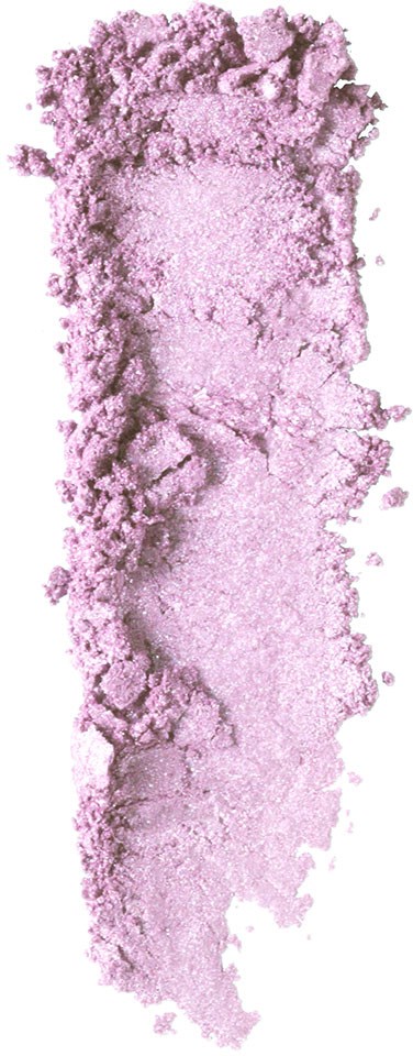 Pink powdery substance scattered in a vertical strip. It appears soft and fine, with uneven edges.