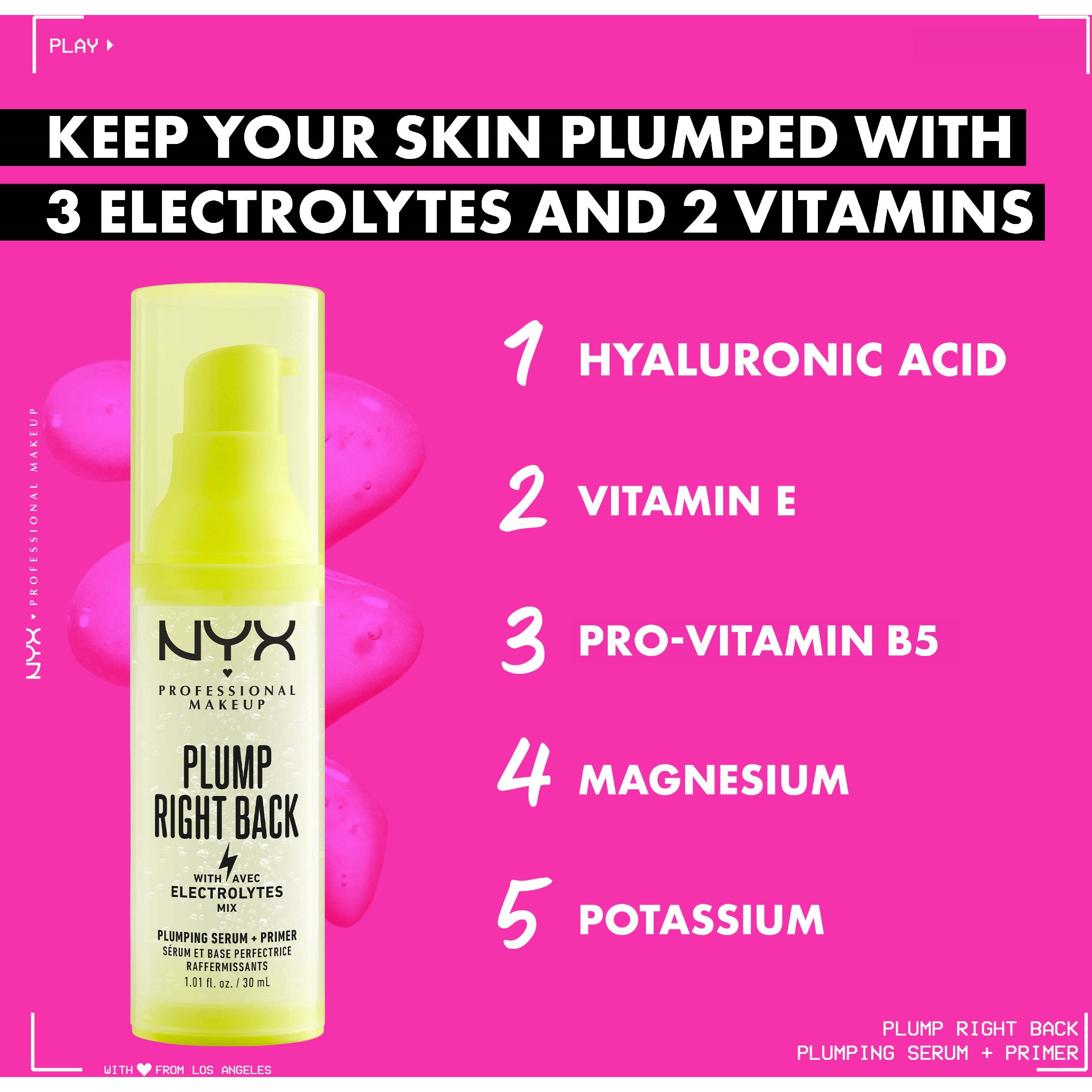 NYX PROFESSIONAL MAKEUP Plump Right Back Primer + Serum - Baza-serum p (obrázok 3)