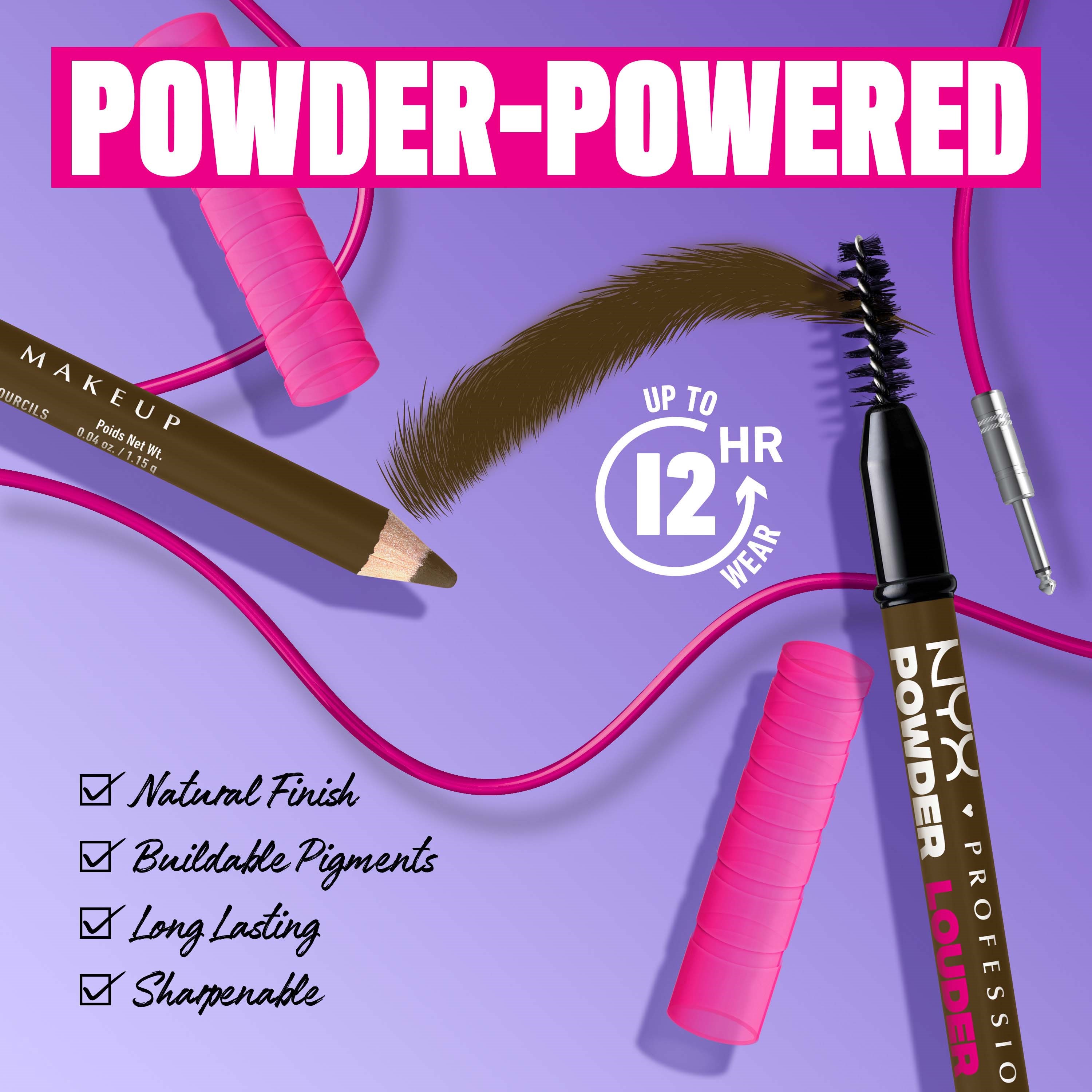 NYX PROFESSIONAL MAKEUP Powder Louder Brow Pen 02 Taupe (obrázok 2)