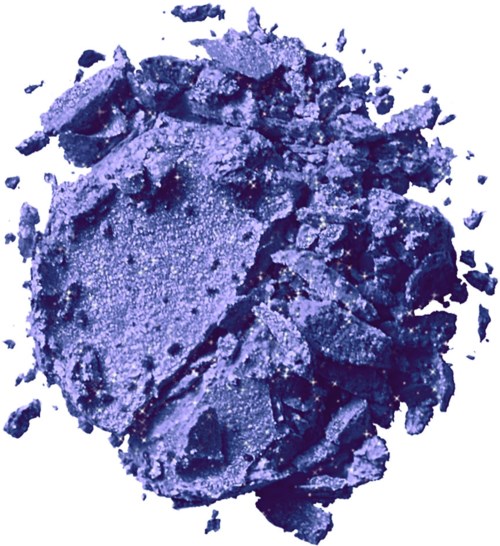 Crushed purple eyeshadow with a matte and shimmer finish on a white background.