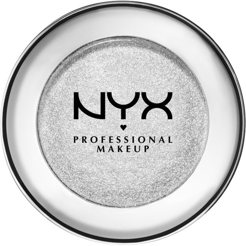 A silver makeup compact with the NYX logo and the words 'Professional Makeup' inside.
