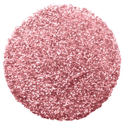 En rosa glittrig boll, glänsande och texturerad med glittriga partier överallt.