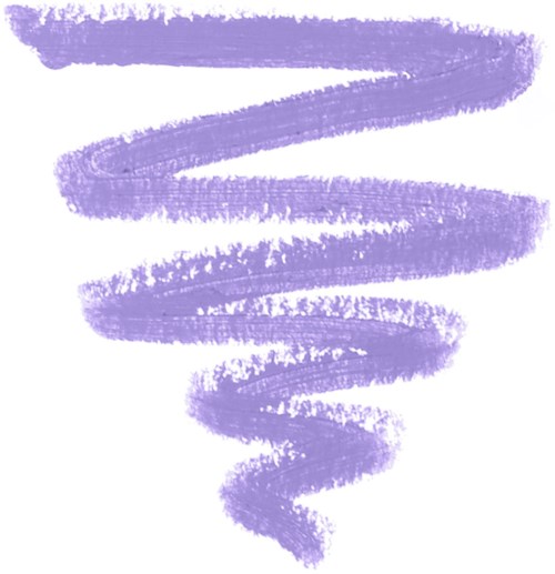 A purple, spiral, brushstroke design with thick, textured lines. It looks like a swirl or tornado shape.