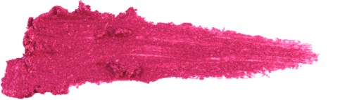 A bright pink makeup or lipstick smear looks like a brush stroke on a plain background.