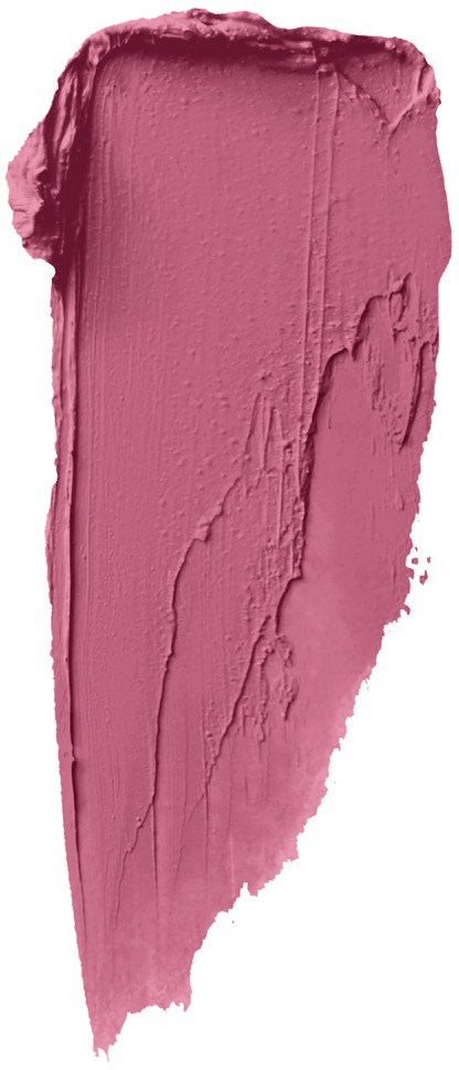 A smear of pink lipstick or makeup on a white background with a black vertical stripe on the left.