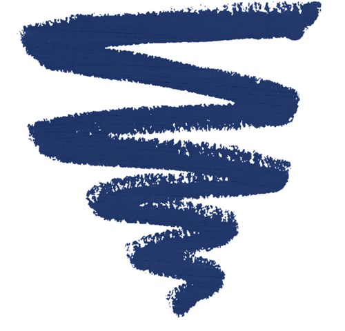 An illustration of a dark blue spiral or tornado-like shape with rough edges and a smudged look.