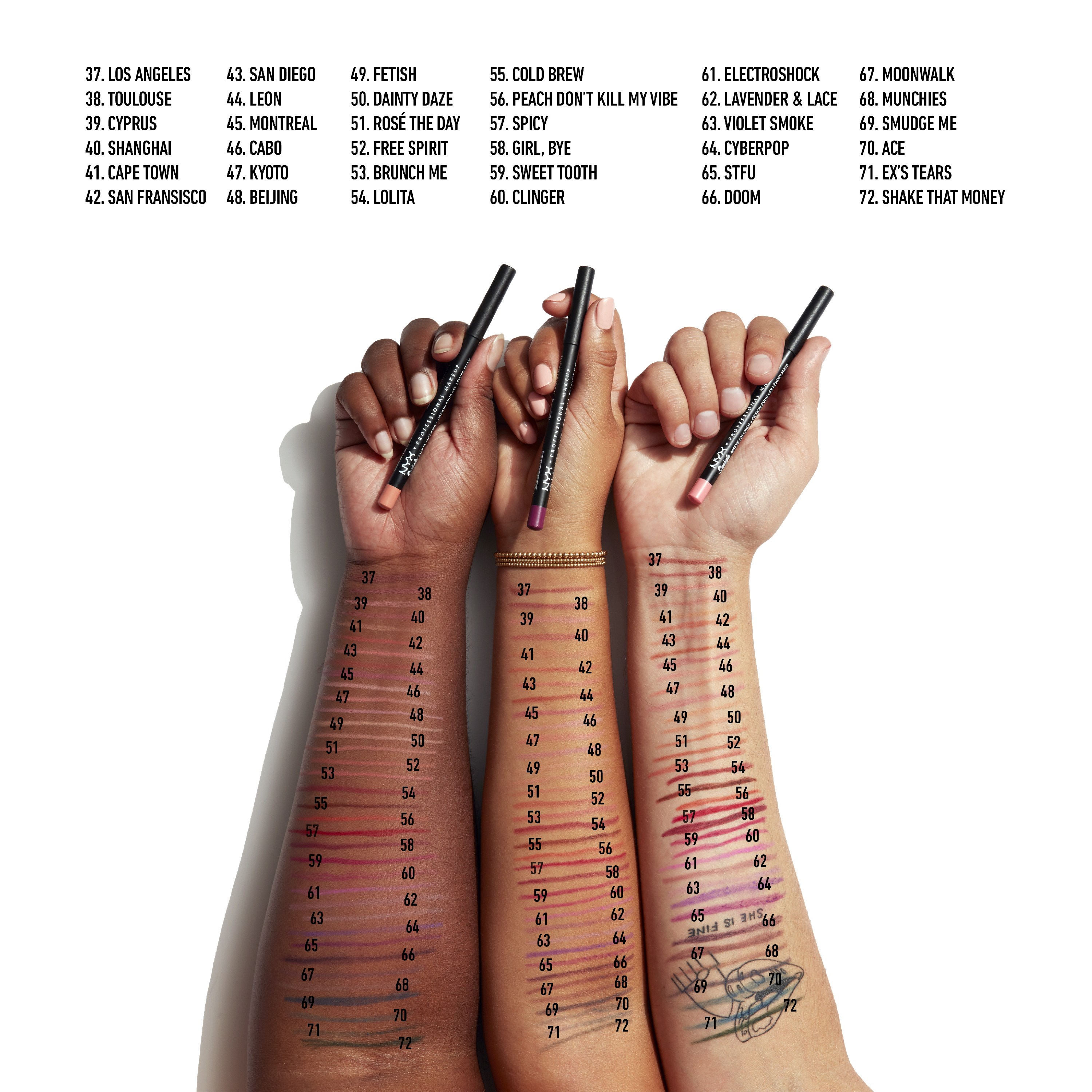 NYX PROFESSIONAL MAKEUP Kremowa kredka do ust Los Angeles 2.0 (obrázok 3)