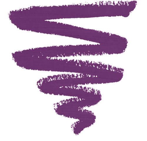 A purple, spiral-shaped brush stroke that tapers at the ends. Abstract and simple design.