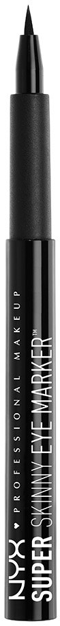 Musta silmäluomivärikirjoitin, jossa lukee NYX Super Skinny Eye Marker.