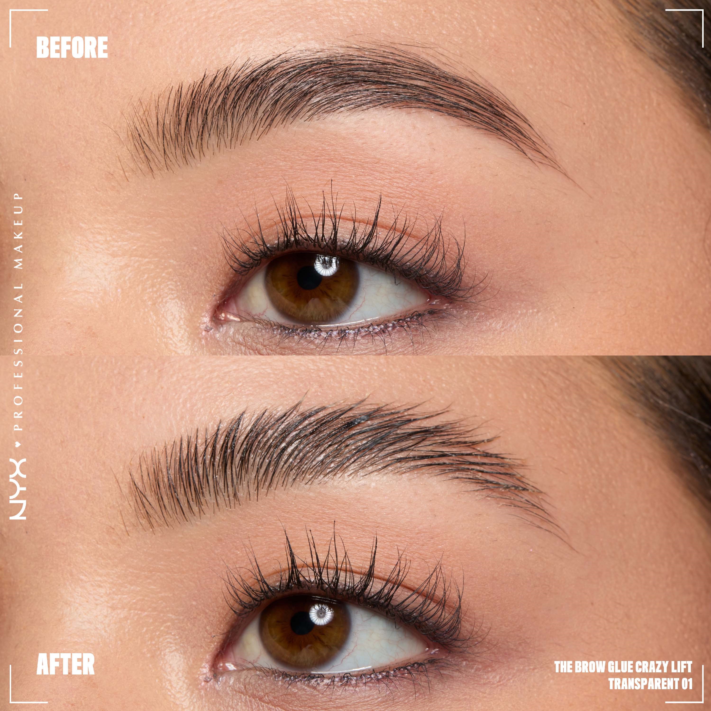 NYX PROFESSIONAL MAKEUP The Brow Glue Crazy Lift Lamination Gel 01 Tra (obrázok 4)