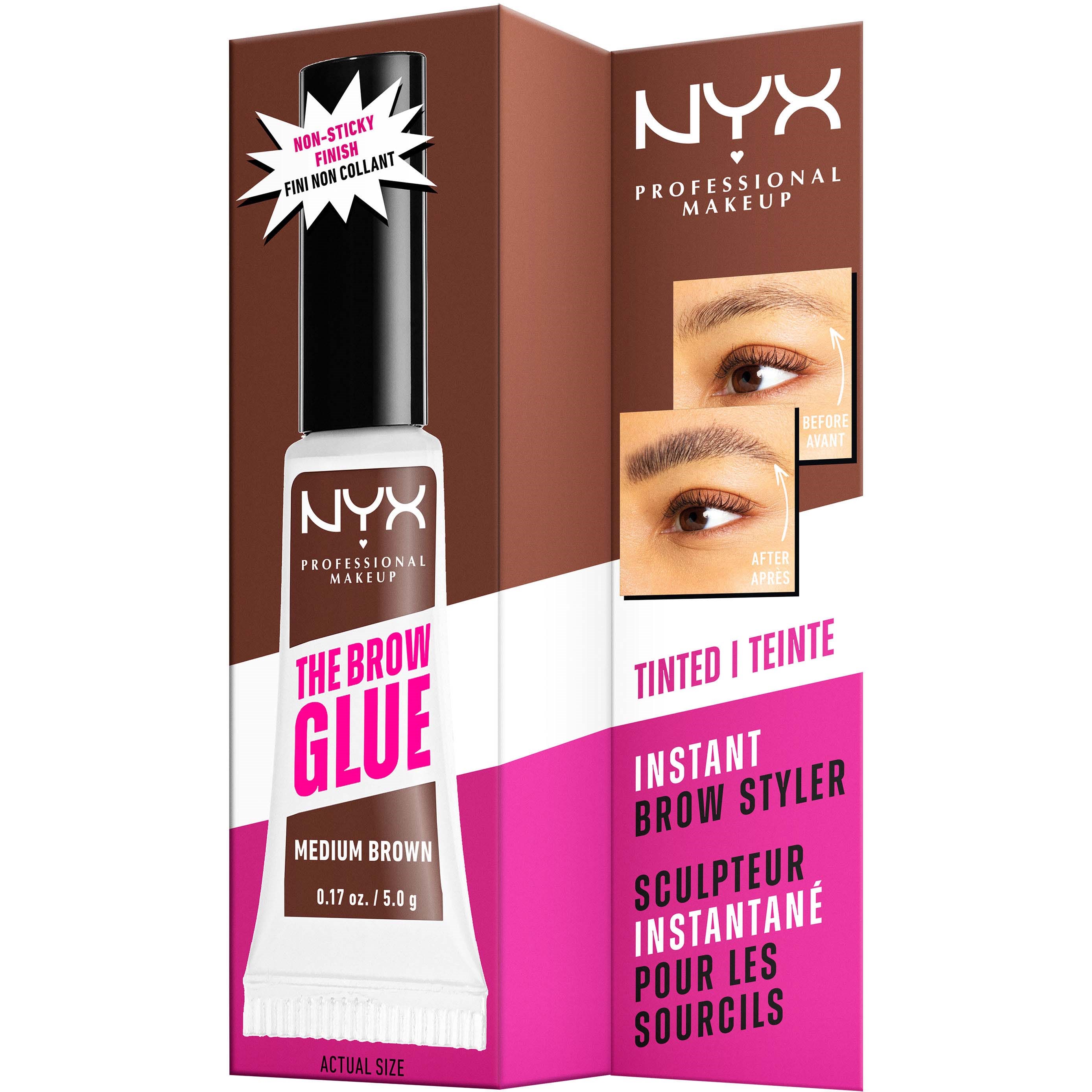 NYX PROFESSIONAL MAKEUP The Brow Glue Instant Brow Styler 03 Medium Br (obrázok 8)