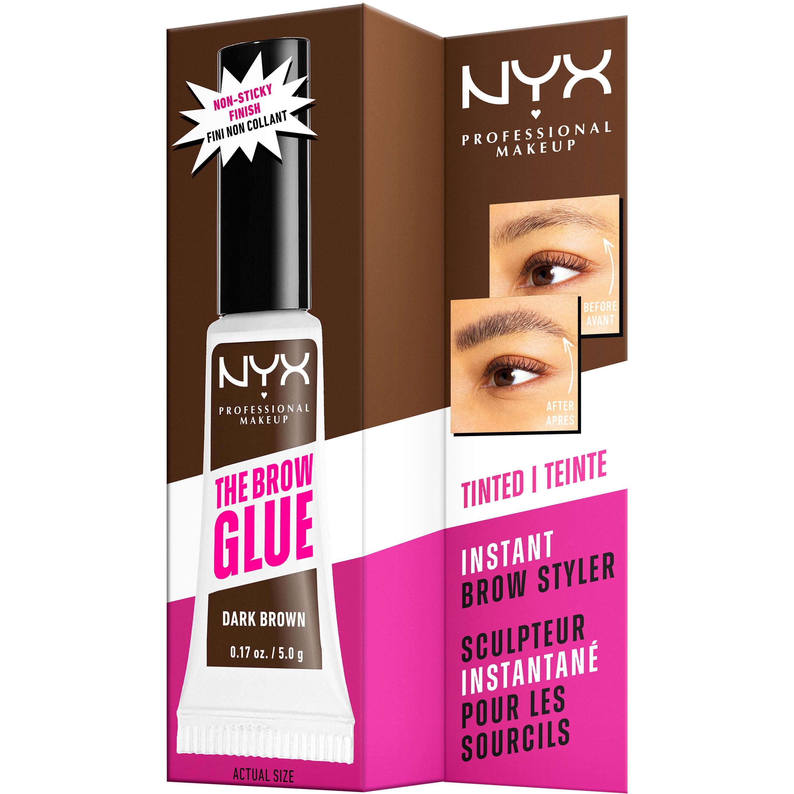 NYX PROFESSIONAL MAKEUP The Brow Glue Lamination Gel 04 Dark Brown (obrázok 8)