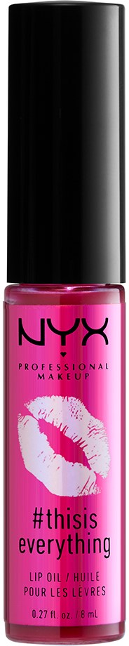 Pink läppglansrör med NYX-logga och hashtag #thisiseverything på.