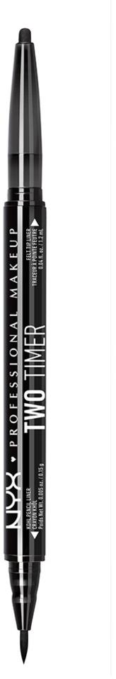 NYX PROFESSIONAL MAKEUP Two Timer Dual Eyeliner Black