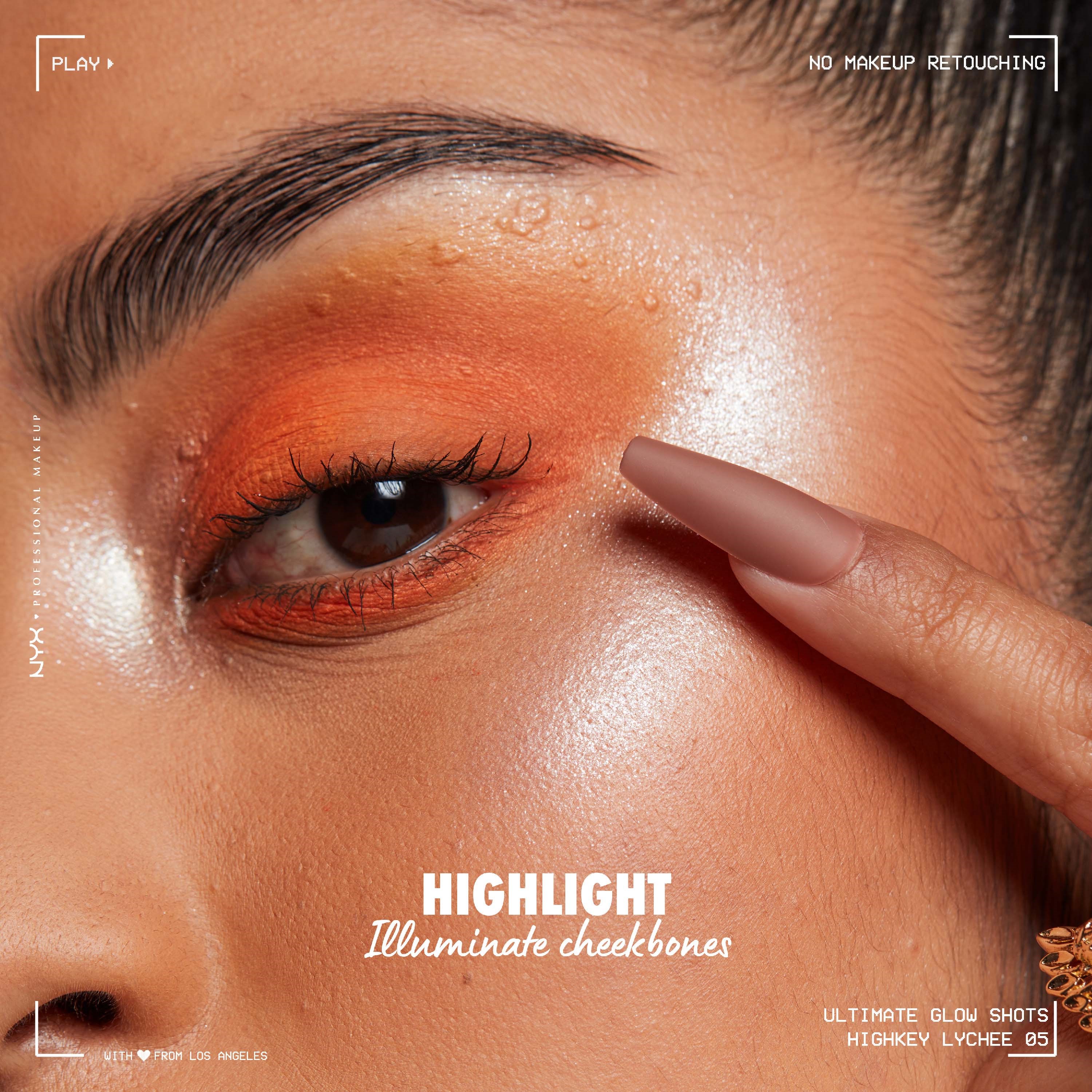 NYX PROFESSIONAL MAKEUP Ultimate Glow Shots 05 Highkey Lychee - Cień d (obrázok 6)