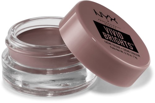En liten, klar krukke med rosa lokk, som inneholder en myk, rosa gelé eller krem, merket "HD Bright".