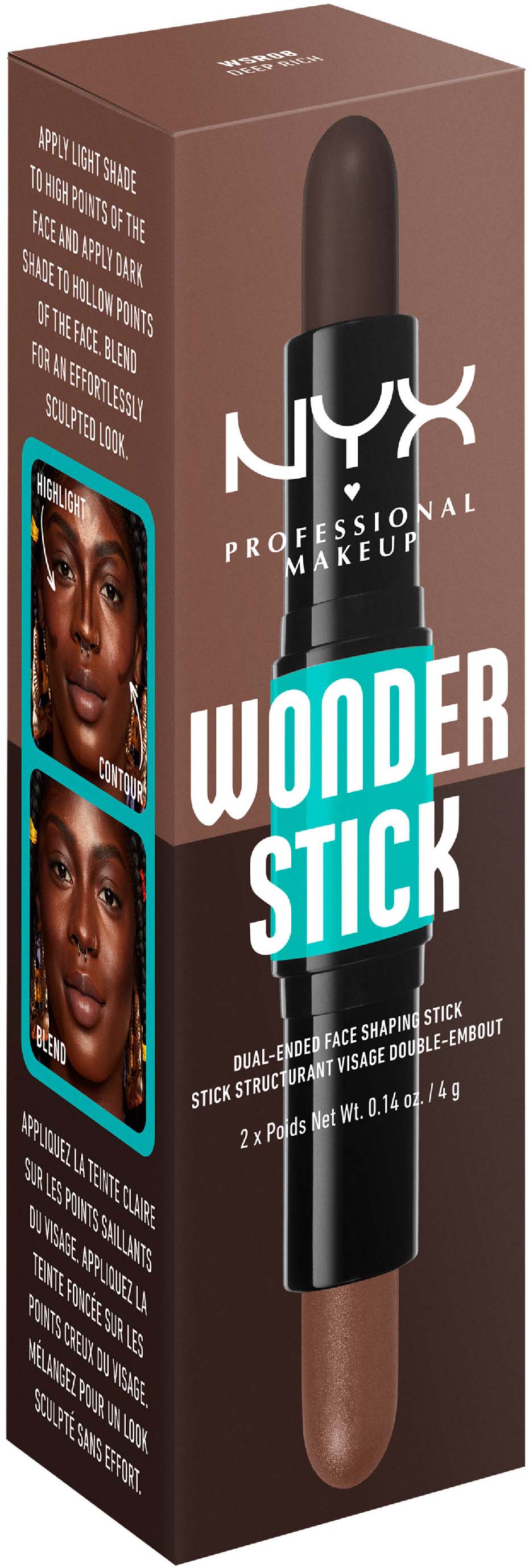 NYX PROFESSIONAL MAKEUP Wonder Stick, Highlight & Contour - Deep