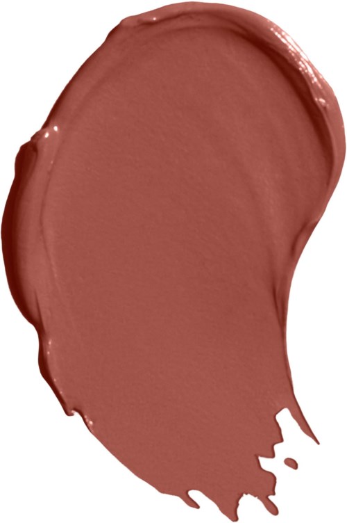Een verfstaal in een zachte bruine-roze kleur met glad oppervlak en ronde randen.