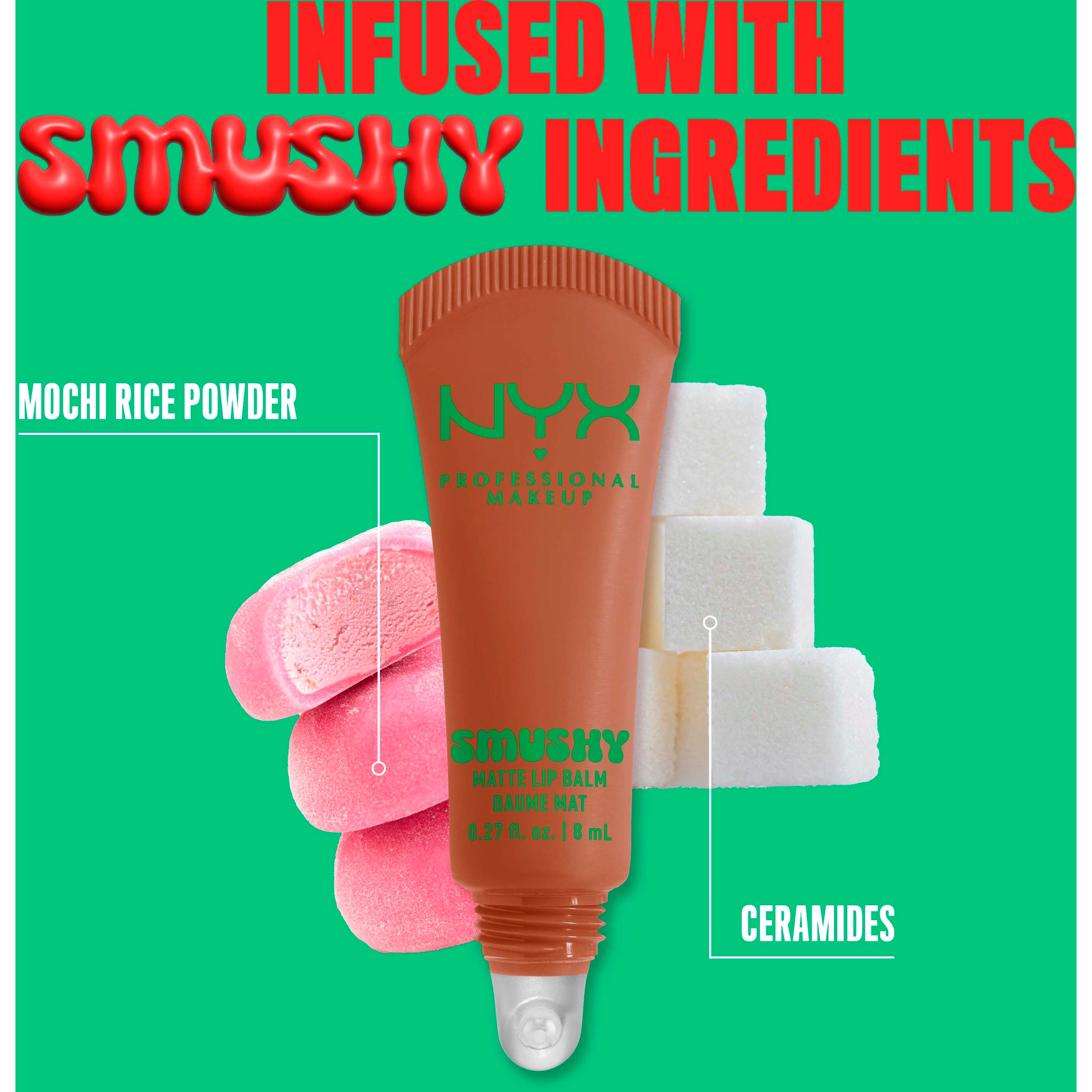 NYX PROFESSIONAL MAKEUP Smushy Matte Lip Balm 6 Soft Smile (obrázok 7)