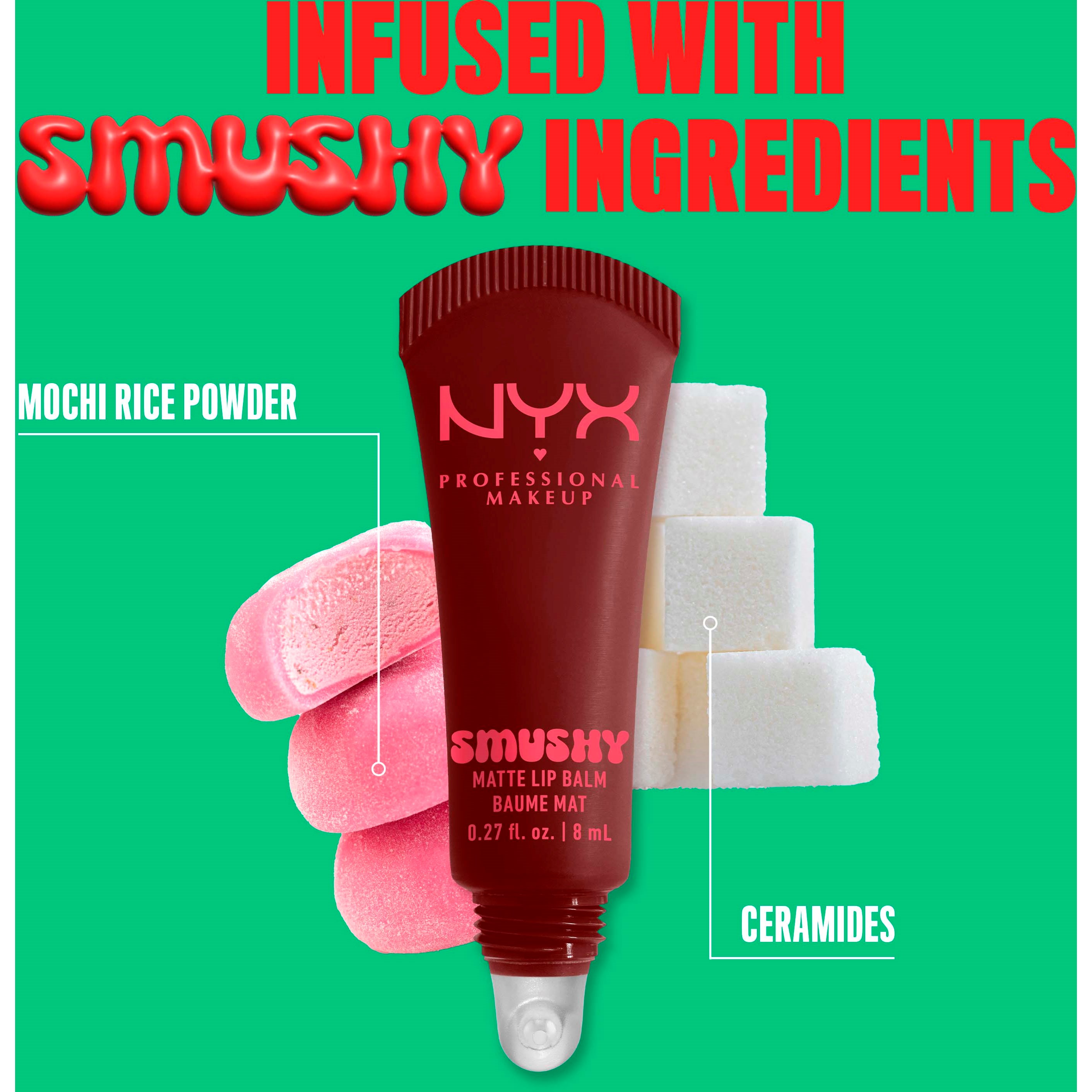 NYX PROFESSIONAL MAKEUP Smushy Matte Lip Balm 8 Smudge Fudge (obrázok 6)