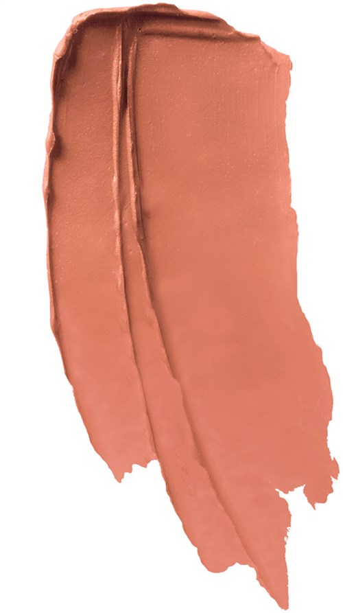 En smet av persikofärgad makeup med en lång, tunn linje av mörkare nyans på ena sidan.