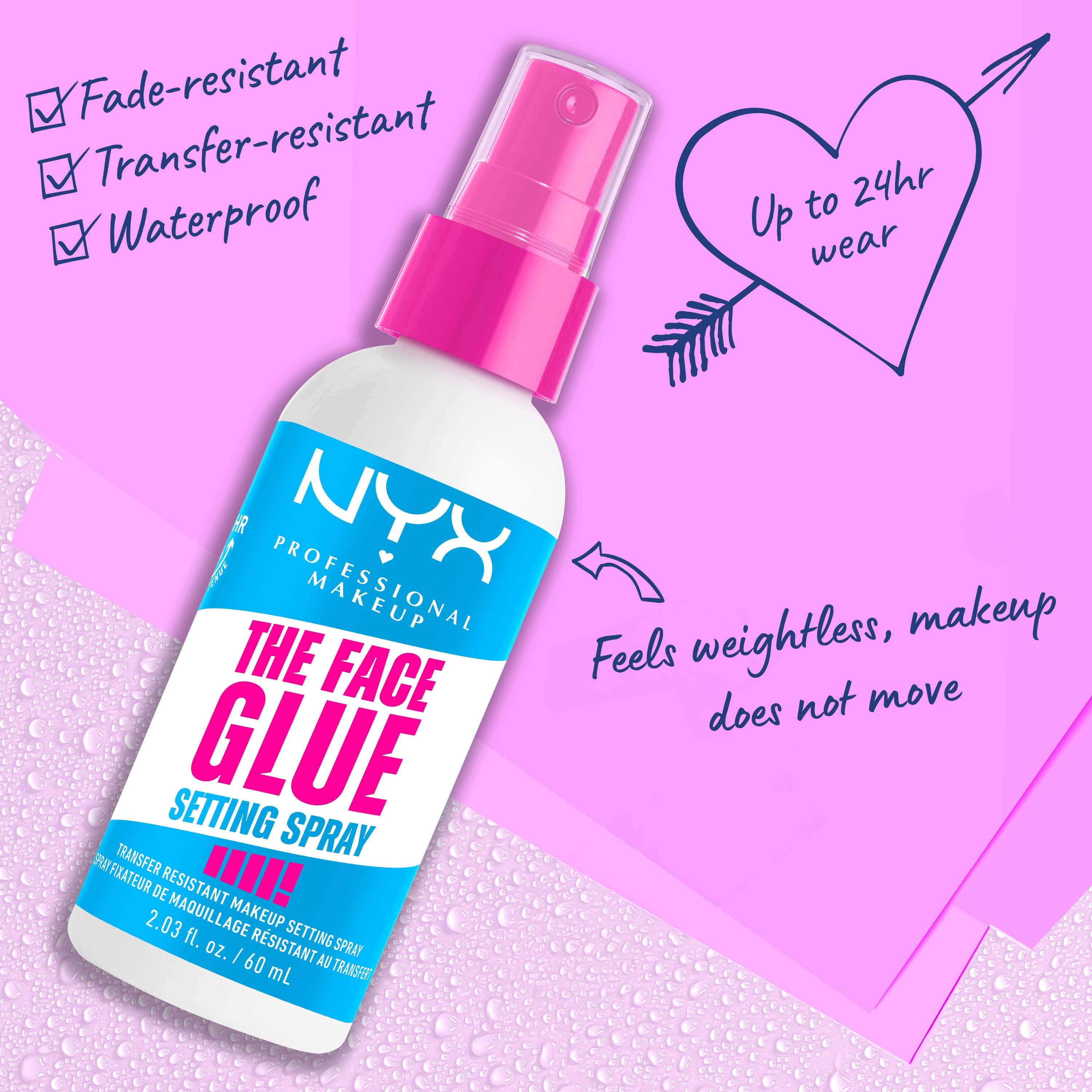 NYX PROFESSIONAL MAKEUP The Face Glue Setting Spray 60 ml (obrázok 2)