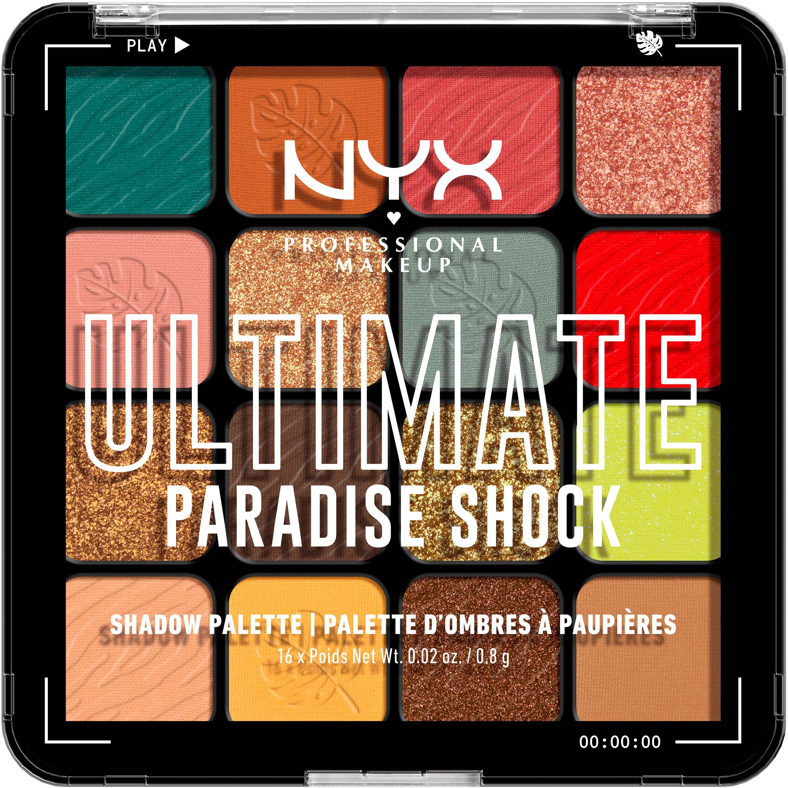 NYX Professional Makeup Ultimate Shadow Palette 16 x 0,8 g - 02W Paradise Shock