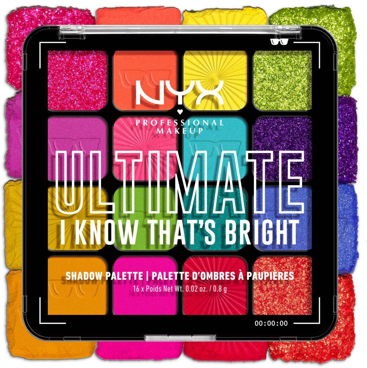 NYX PROFESSIONAL MAKEUP Ultimate Shadow Palette 04W I Know Thats Bright