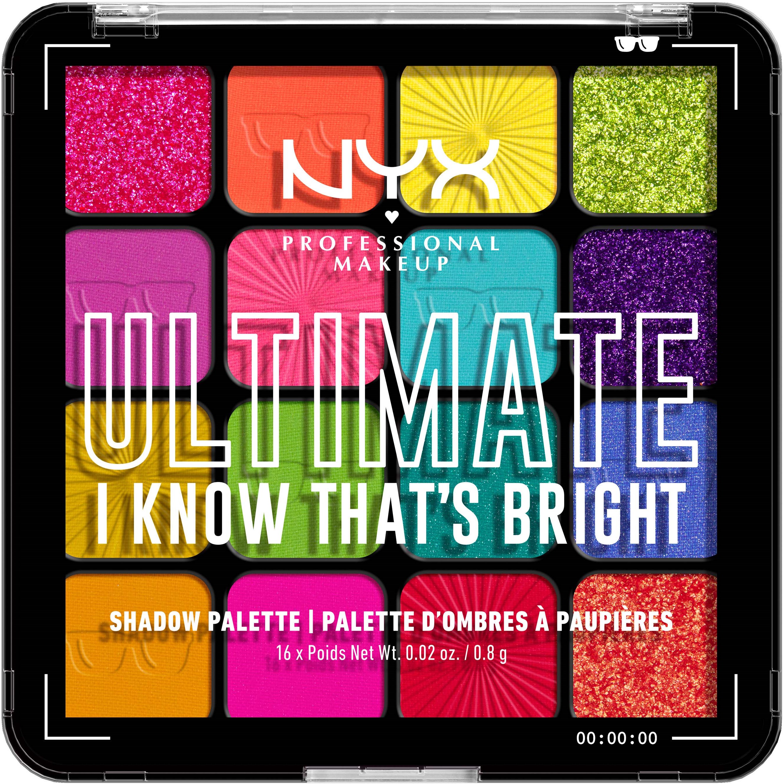 NYX Professional Makeup Ultimate Shadow Palette 16 x 0,8 g - 04W I Know That's Bright