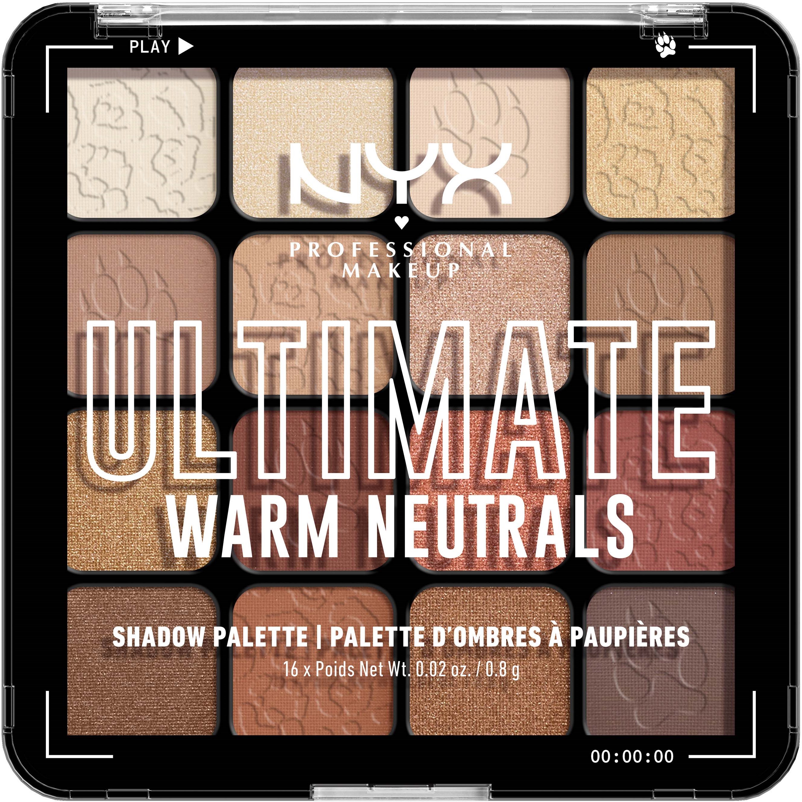 NYX Professional Makeup Ultimate Shadow Palette 16 x 0,8 g - 05W Warm Neutrals