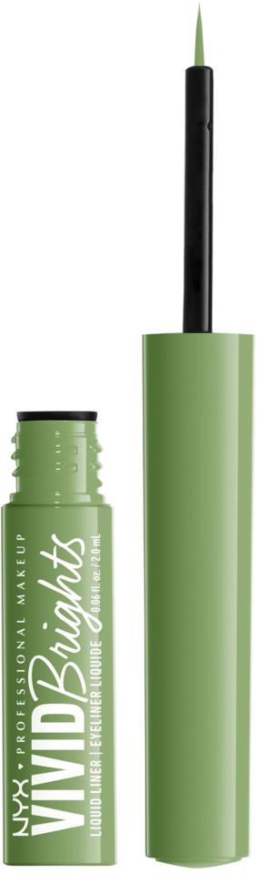 NYX Vivid Brights Liquid Liner 02 Ghosted Green