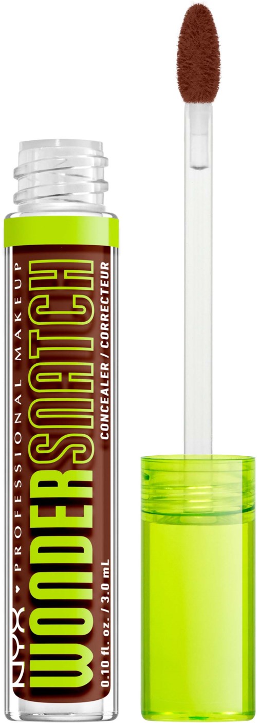 Leppeglansrør med grønt lokk og applikator, merket NYX professional makeup Wonder Gloss.