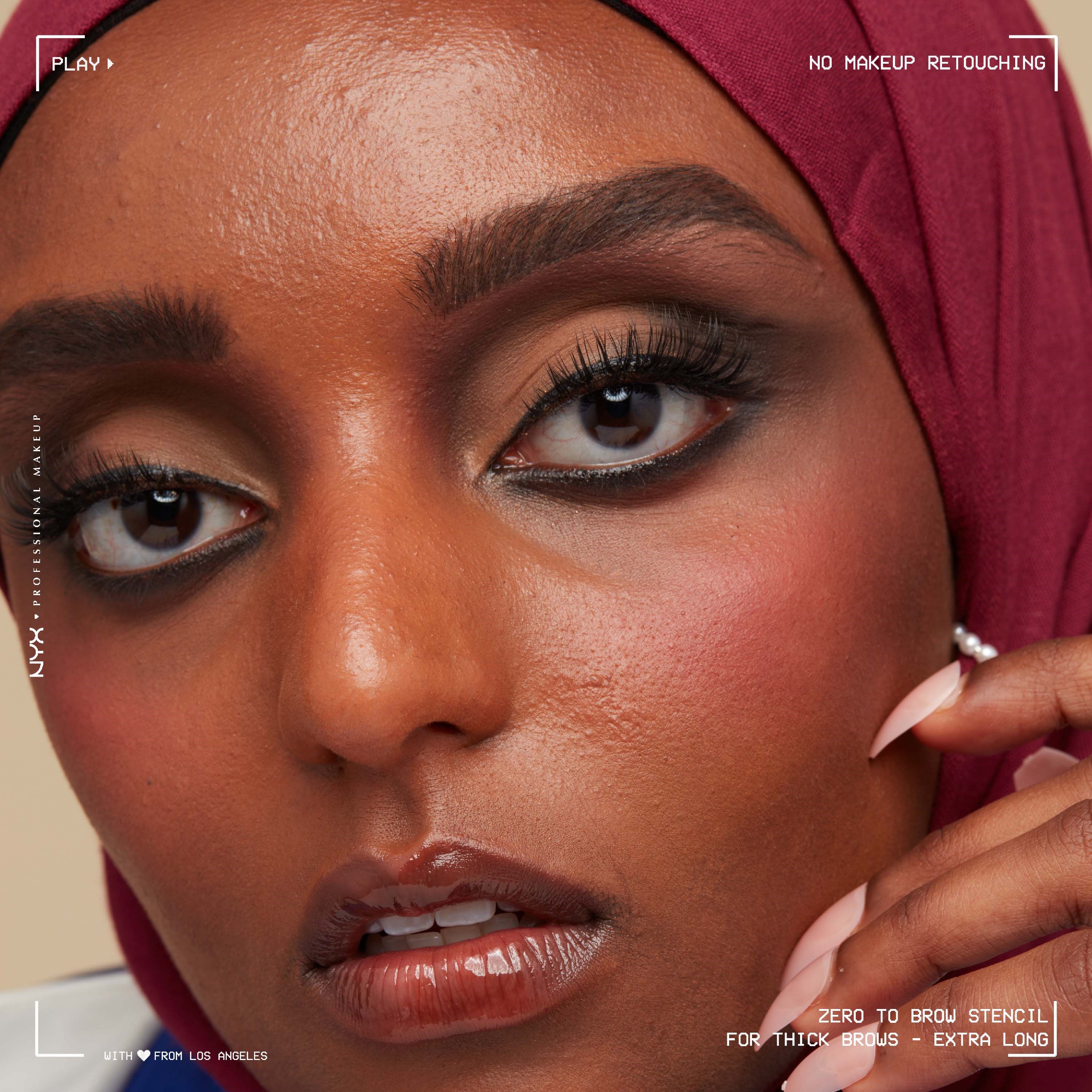 Alternativ bild 1 för NYX PROFESSIONAL MAKEUP Zero to Brow Stencil Thick Brows