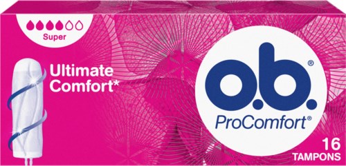 O.B. ProComfort Tampons 16-pack Super