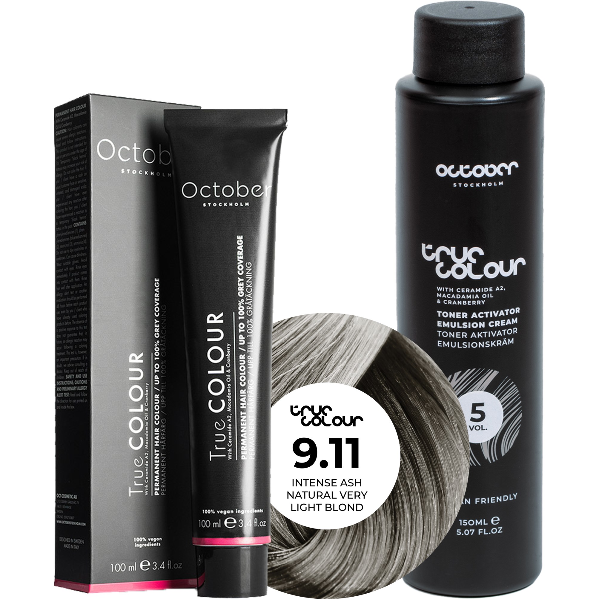October Stockholm True Colour 5 Vol Colour Activator 150 ml & Col