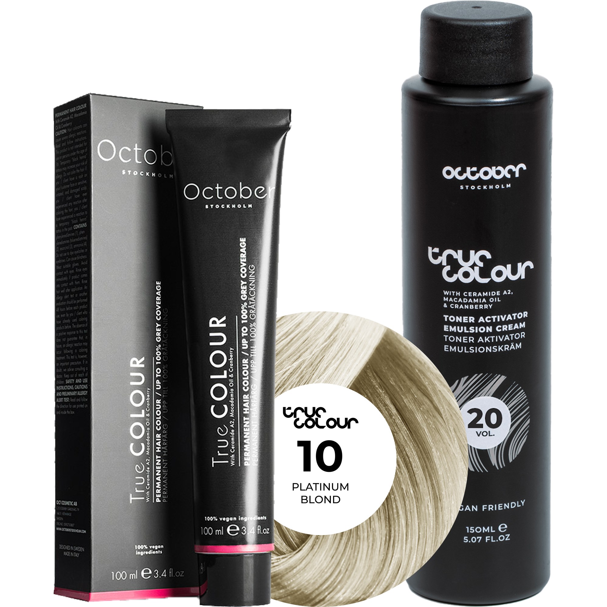 October Stockholm True Colour 20 Vol Colour Activator 150 ml & Co