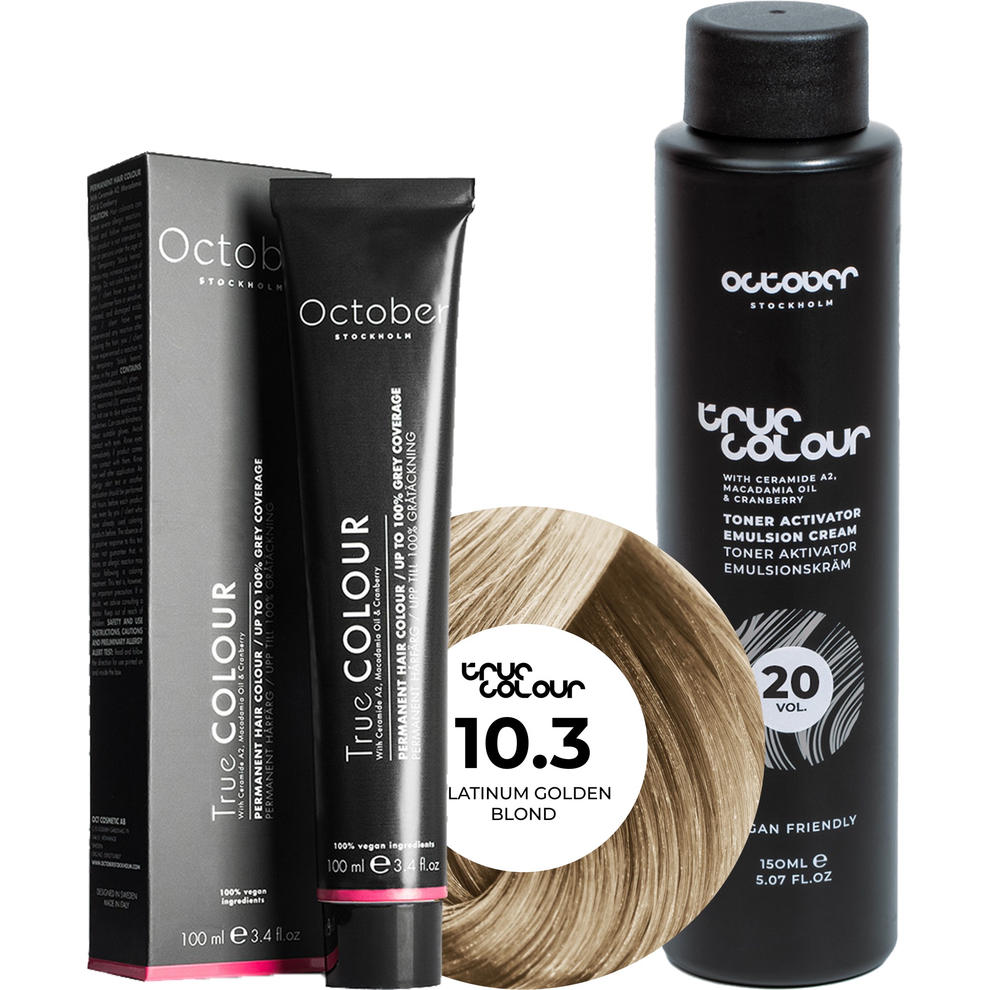 October Stockholm True Colour 20 Vol Colour Activator 150 ml & Co