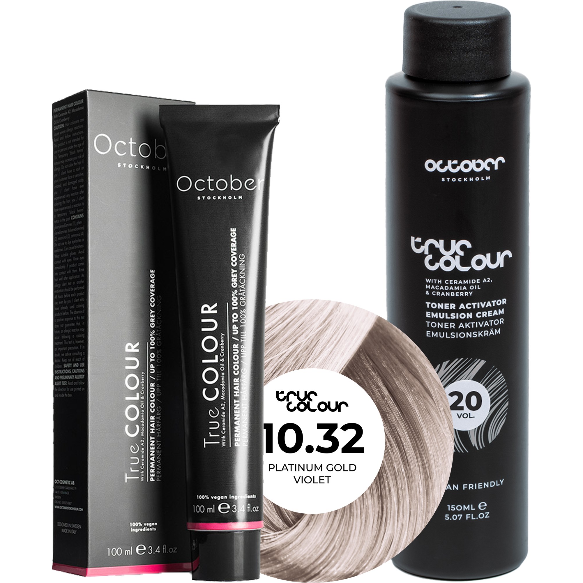 October Stockholm True Colour 20 Vol Colour Activator 150 ml & Co