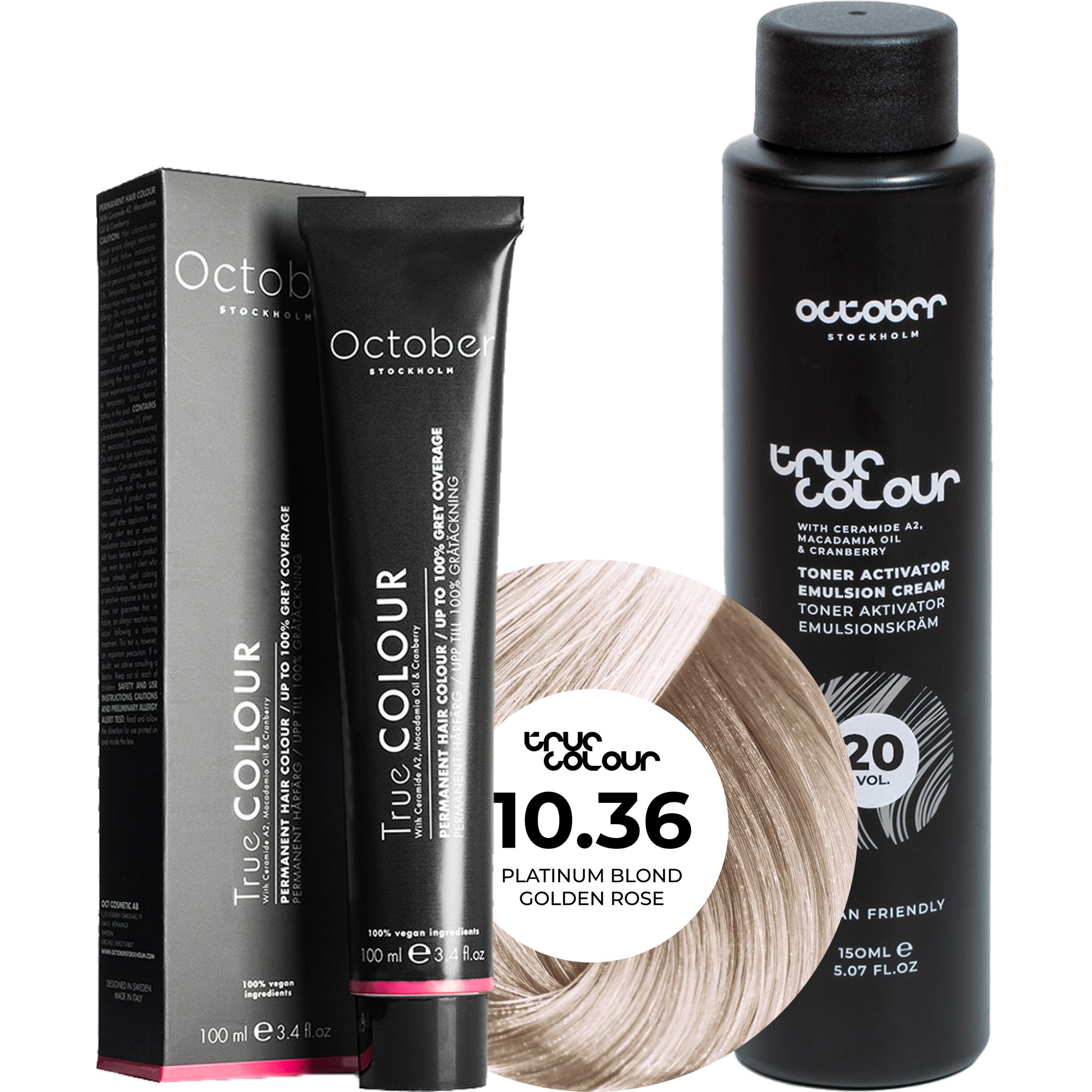October Stockholm True Colour 20 Vol Colour Activator 150 ml & Co