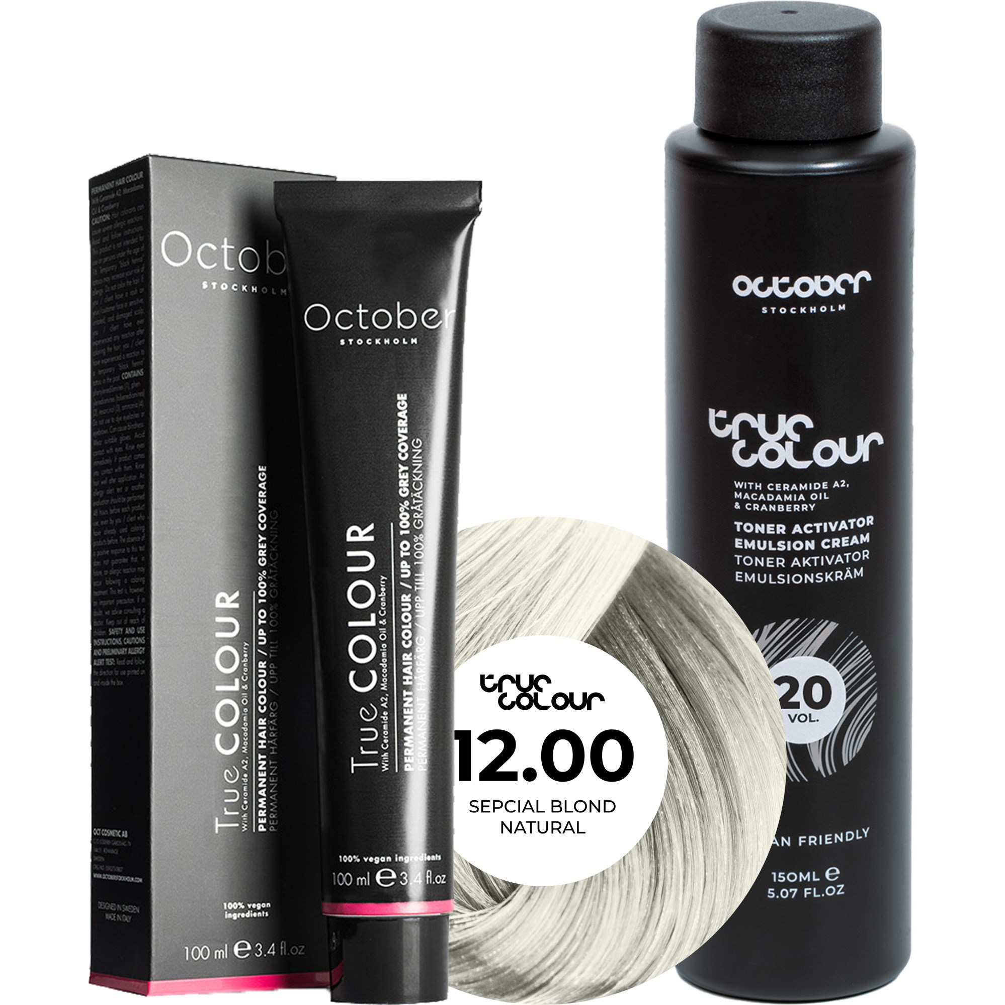 October Stockholm True Colour 20 Vol Colour Activator 150 ml & Co